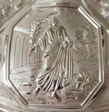 French antique solid silver Baroque Chapel Set